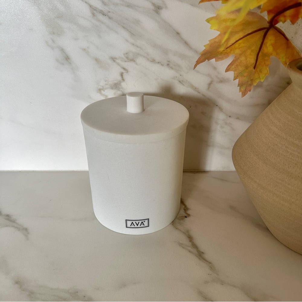 Faux Marble Bathroom Organizer with Lid